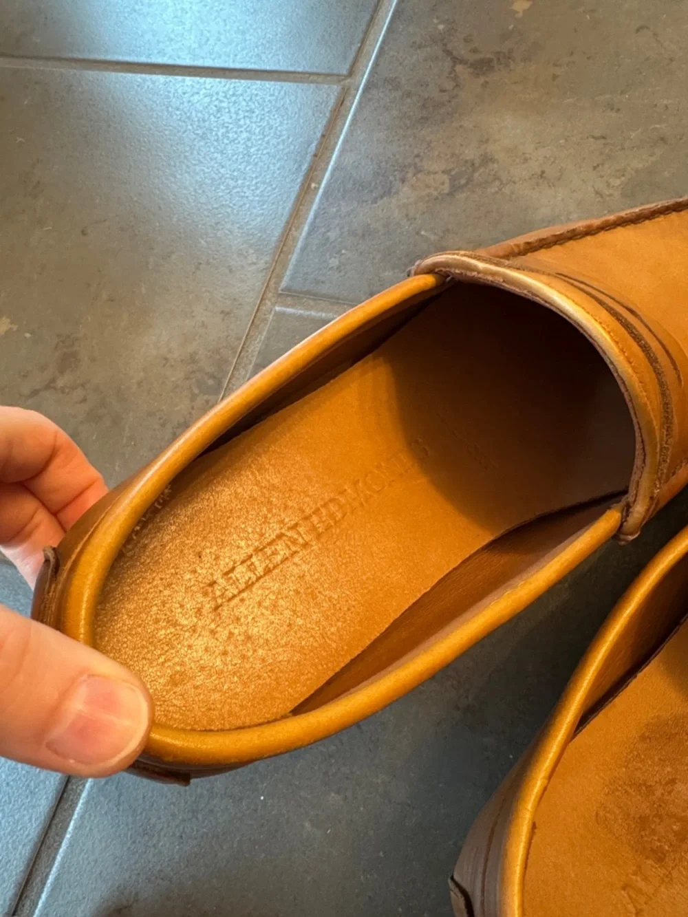 Allen Edmonds Super Sport Penny Loafers 6456 Walnut Brown Leather Slip-on 10.5 - Picture 8 of 14